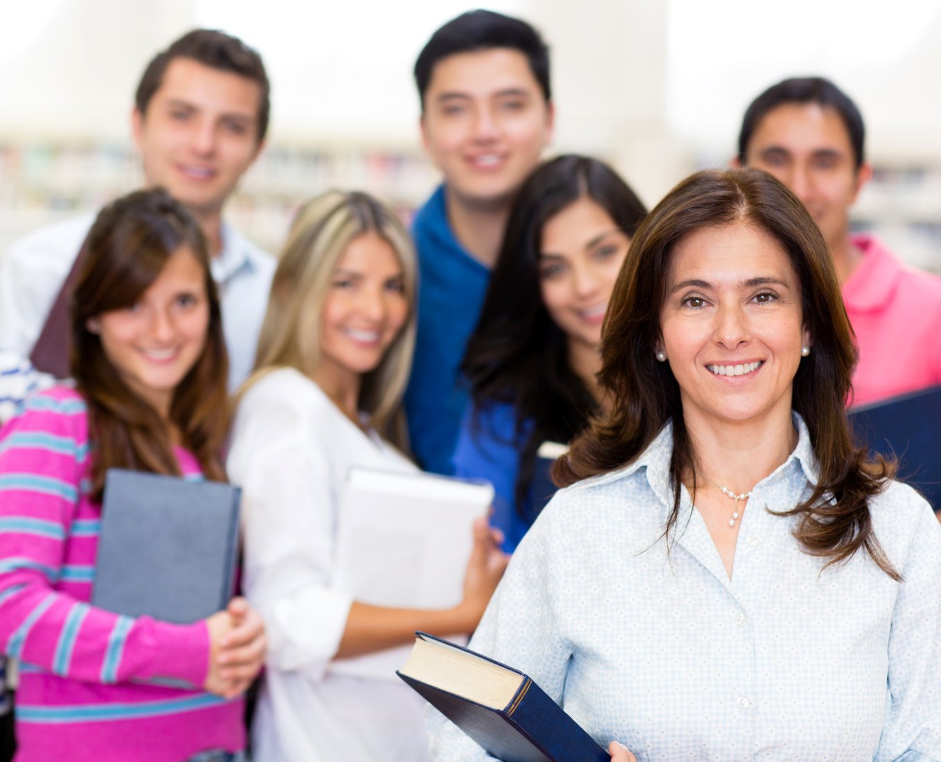 Teacher with a Group of Students